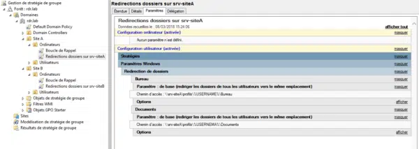 GPO REDIRECTIONS DOSSIERS