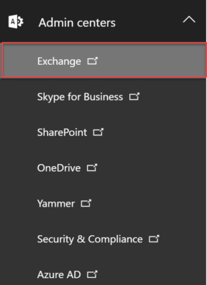 Exchange admin