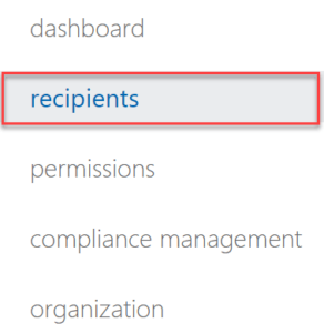 recipient liste