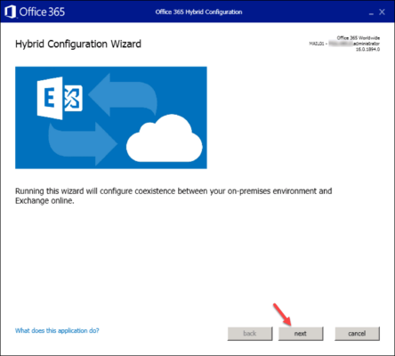 Exchange hybrid migration : installation