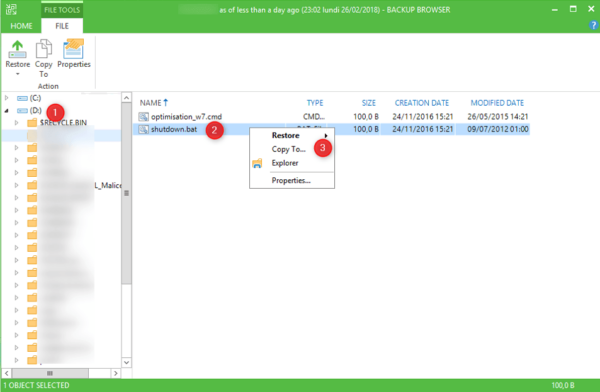 select file