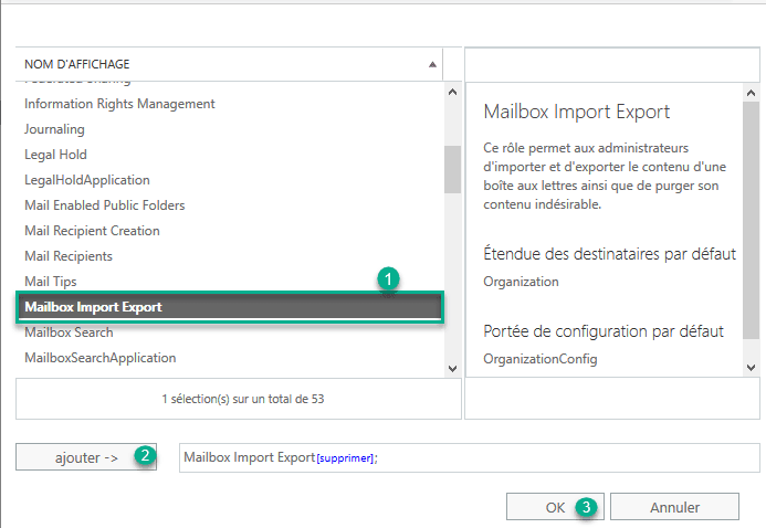 Office 365: right of access to mailboxes