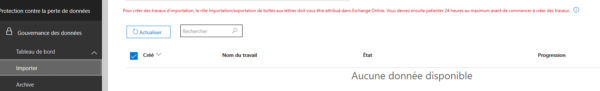 Error import right o365