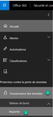 left menu import