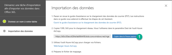 Copie URL SAS