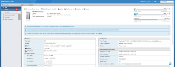 esxi erreur journalisation