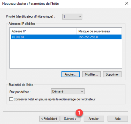 parameters of the host