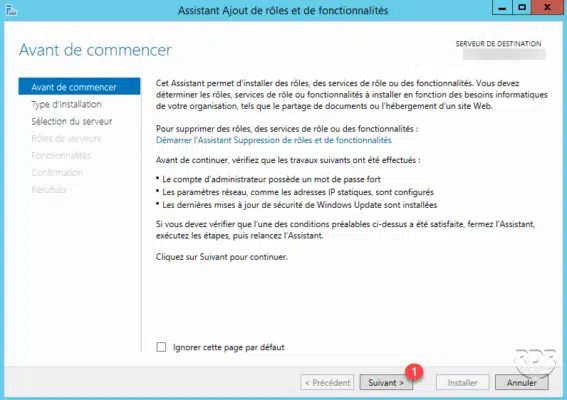 Assistant ajout rôles et fonctionnalités