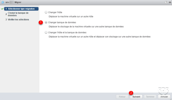 Choix option datastore