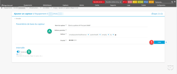 Configuration du capteur