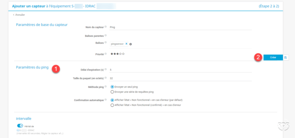 Configuration du ping