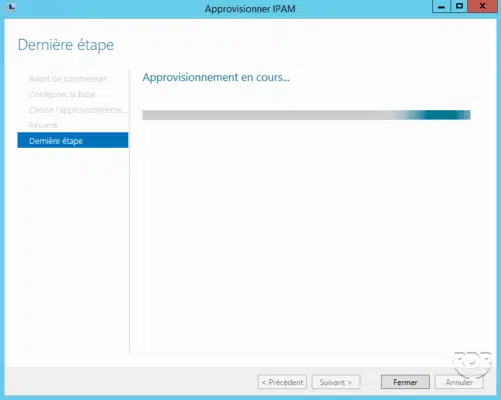 Patienter pendant la configuration