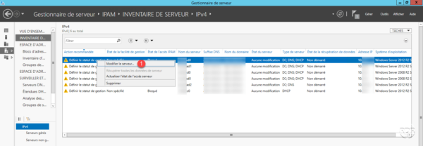 Modifier un serveur