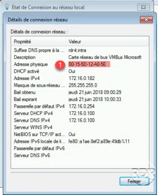 Réservation DHCP