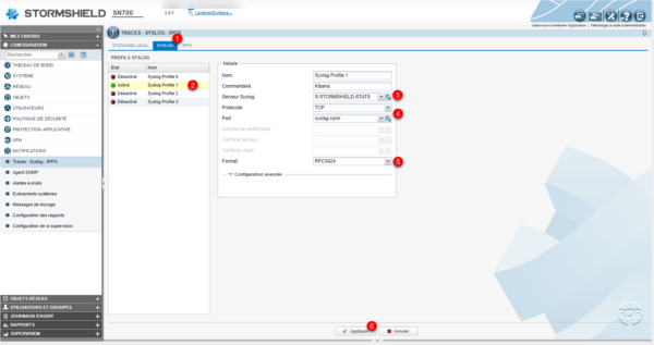 Profil syslog