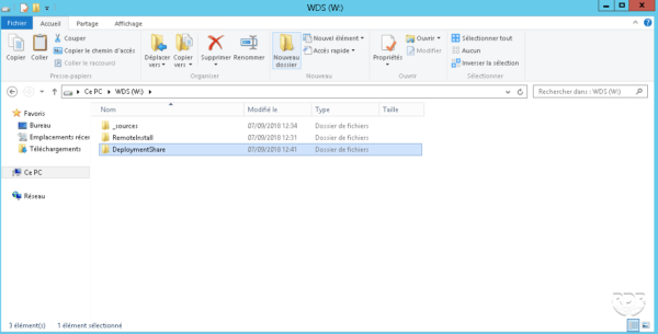 Carpeta DeploymentShare