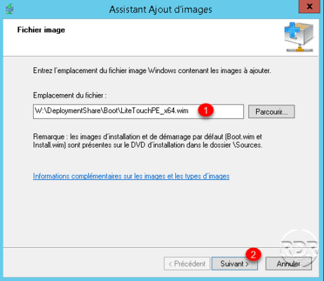 Indiquer l'emplacement de l'image