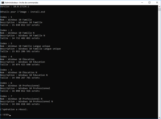 Liste des versions de Windows