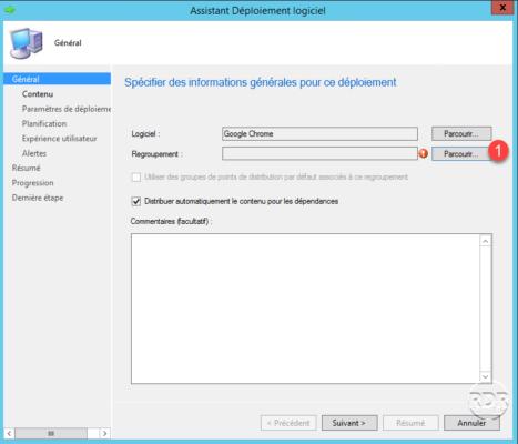 Déploiement application