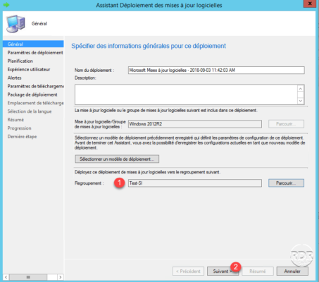 Configuration du déploiement