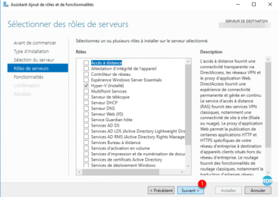 Liste des rôles