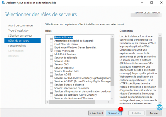 Liste des rôles