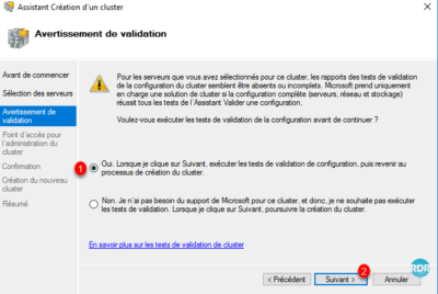 Test de la configuration