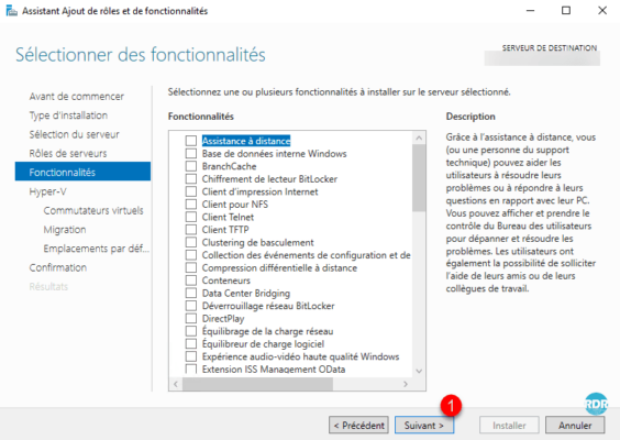 Windows Server features list