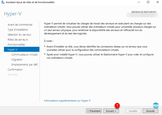 Assistant de configuration hyper-v