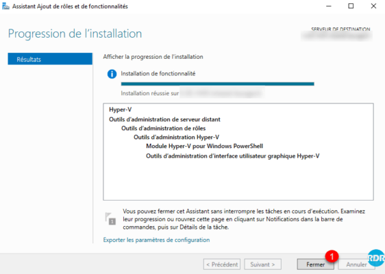 Installation terminée