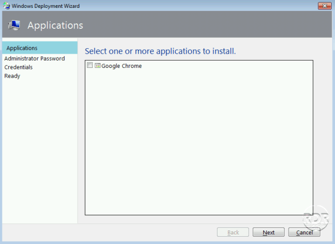 Choisir les applications