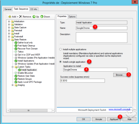 Tache sequence application