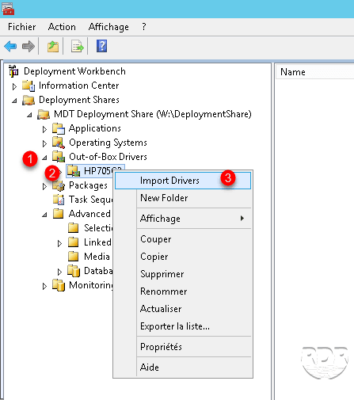 Import drivers MDT