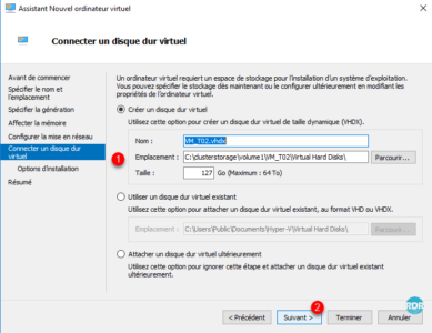 Configuration du VHDx