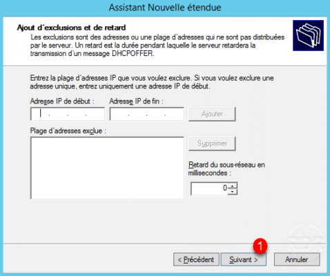 Direcciones para excluir