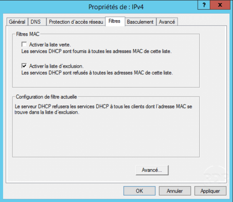 Filtros DHCP