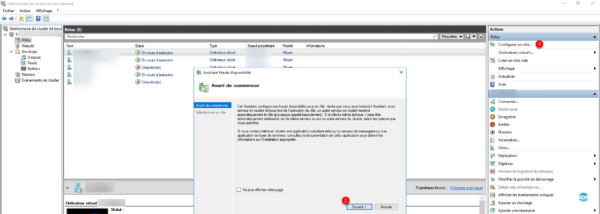 Configuration du cluster