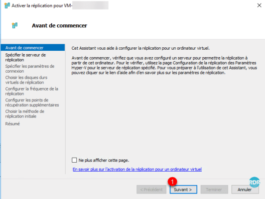 Assistant de réplication