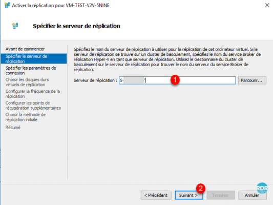Serveur de destination