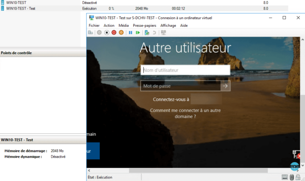 Test de la VM