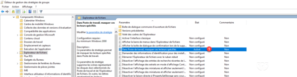Fermer éditeur de stratégie