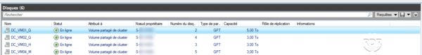 Configuration du stockage