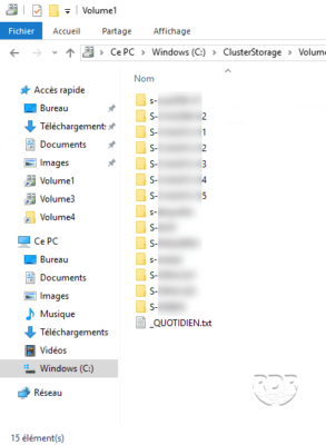 Un dossier par VM