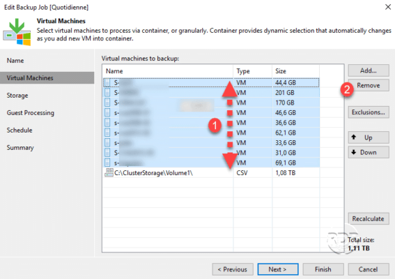 Supprimer les vms présentes
