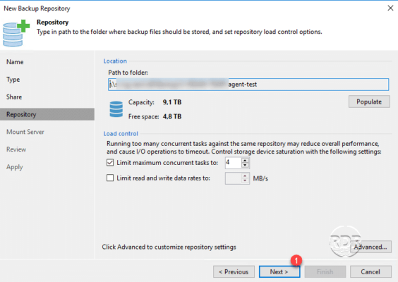 veeam importer sauvegarde