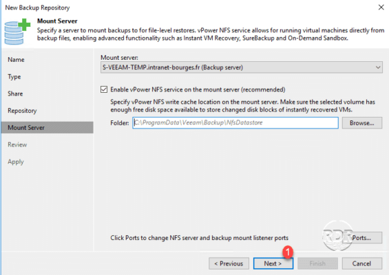 Veeam importer sauvegarde