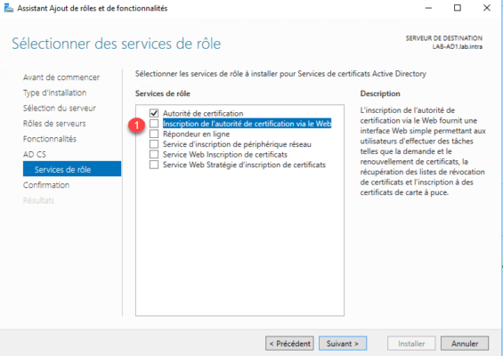 Ajout de l'interface web