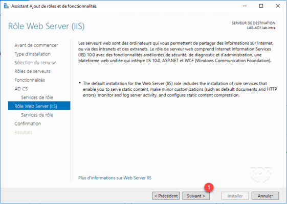Configuration de IIS