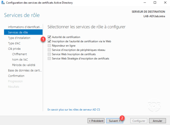 Choisir les services