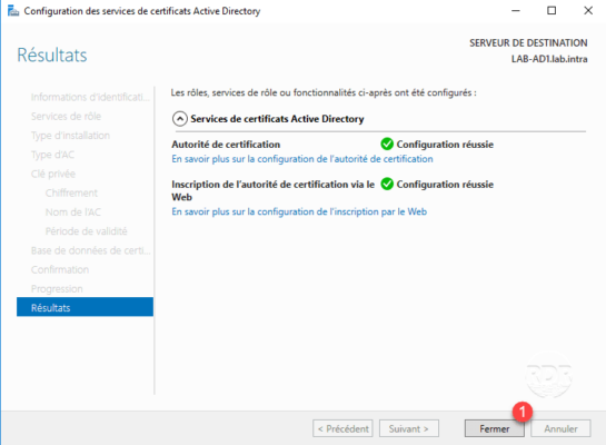 Installation terminée